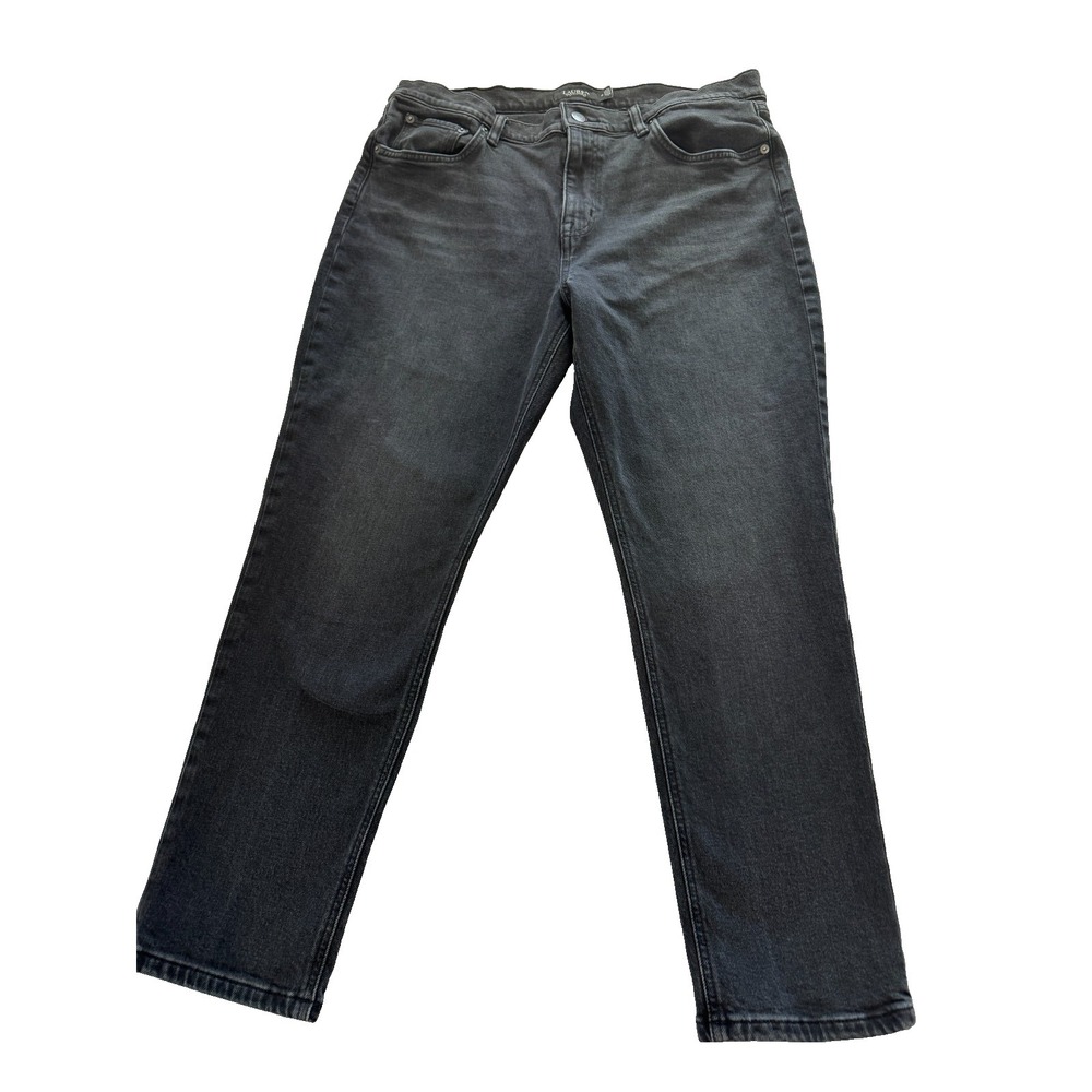 Lauren Ralph Lauren Classic Straight Jeans Women's Size 14 Black Wash‎ Denim
